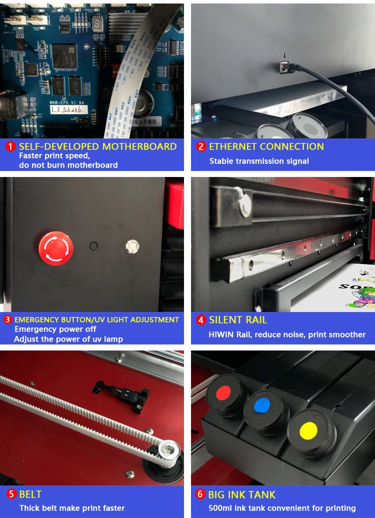 Factory Price Kingjet Direct Small Flatbed Digital UV Metal Printing Machine