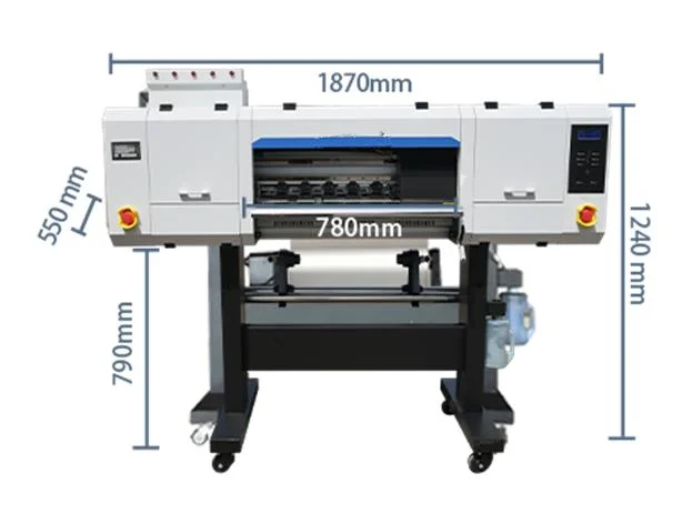 Dtf Printer Garment 4 Heads 70cm Pet Film Printer Textile Printing Machine Belt Powder Shaker