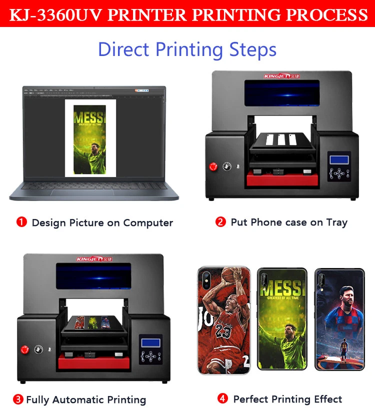 Direct Multi-Colour Press Kingjet Small UV Digital Printing Machine Price