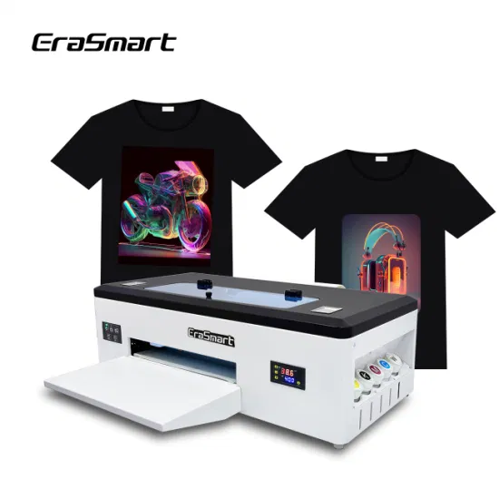 Erasmart Small Desktop Digital Fabric Textile Garment Impresora L1800 A3 Dtf Printer Pet Film Heat Transfer Press Inkjet Tshirt T